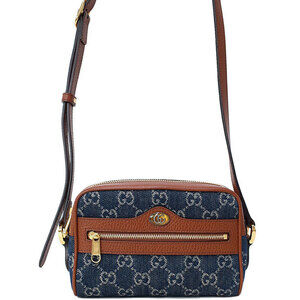 GUCCI Ophidia GG Jacquard Denim Bag Shoulder